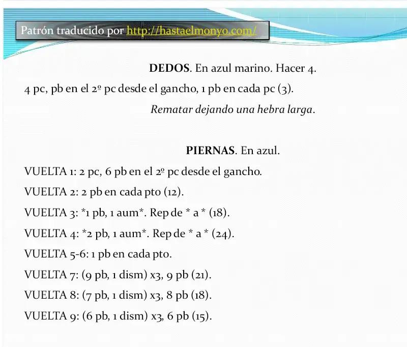 Patrón de Ganchillo para Amigurumi Stitch Azul