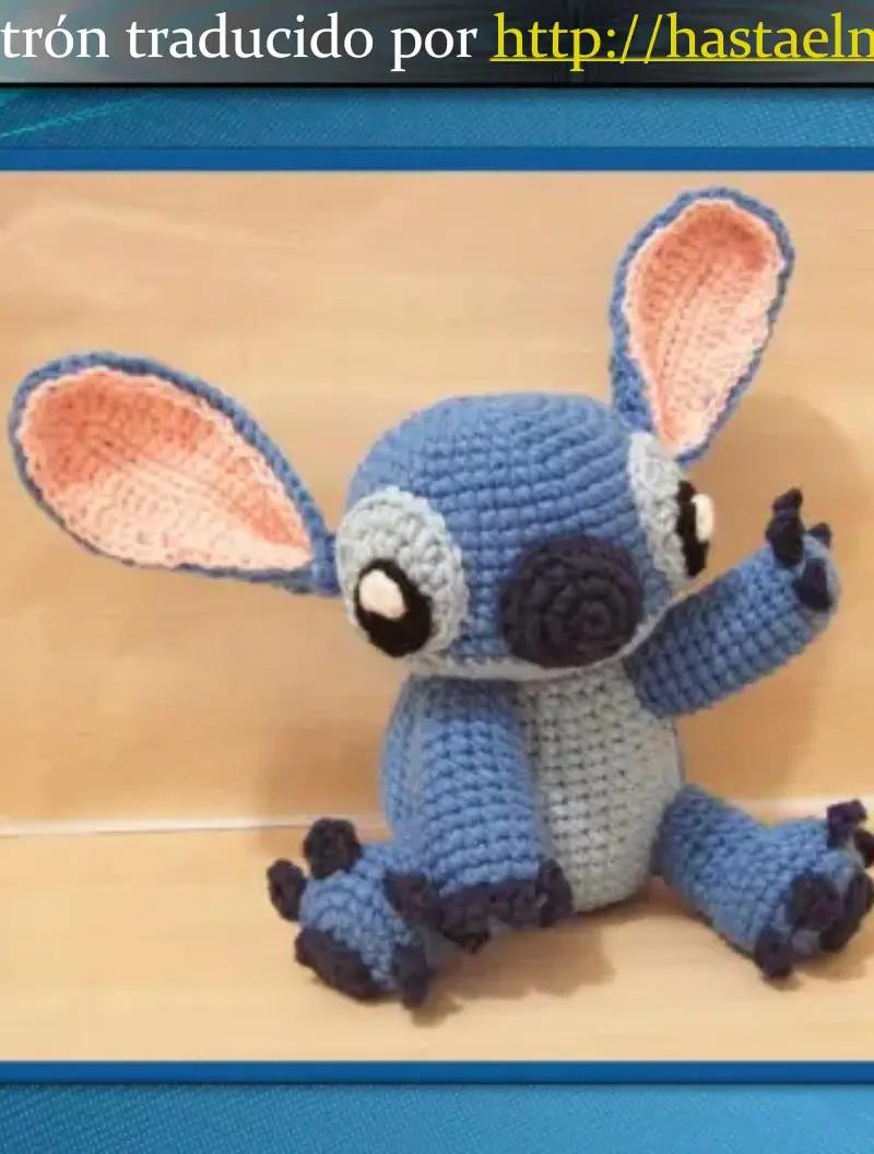 Patrón de Ganchillo para Amigurumi Stitch Azul