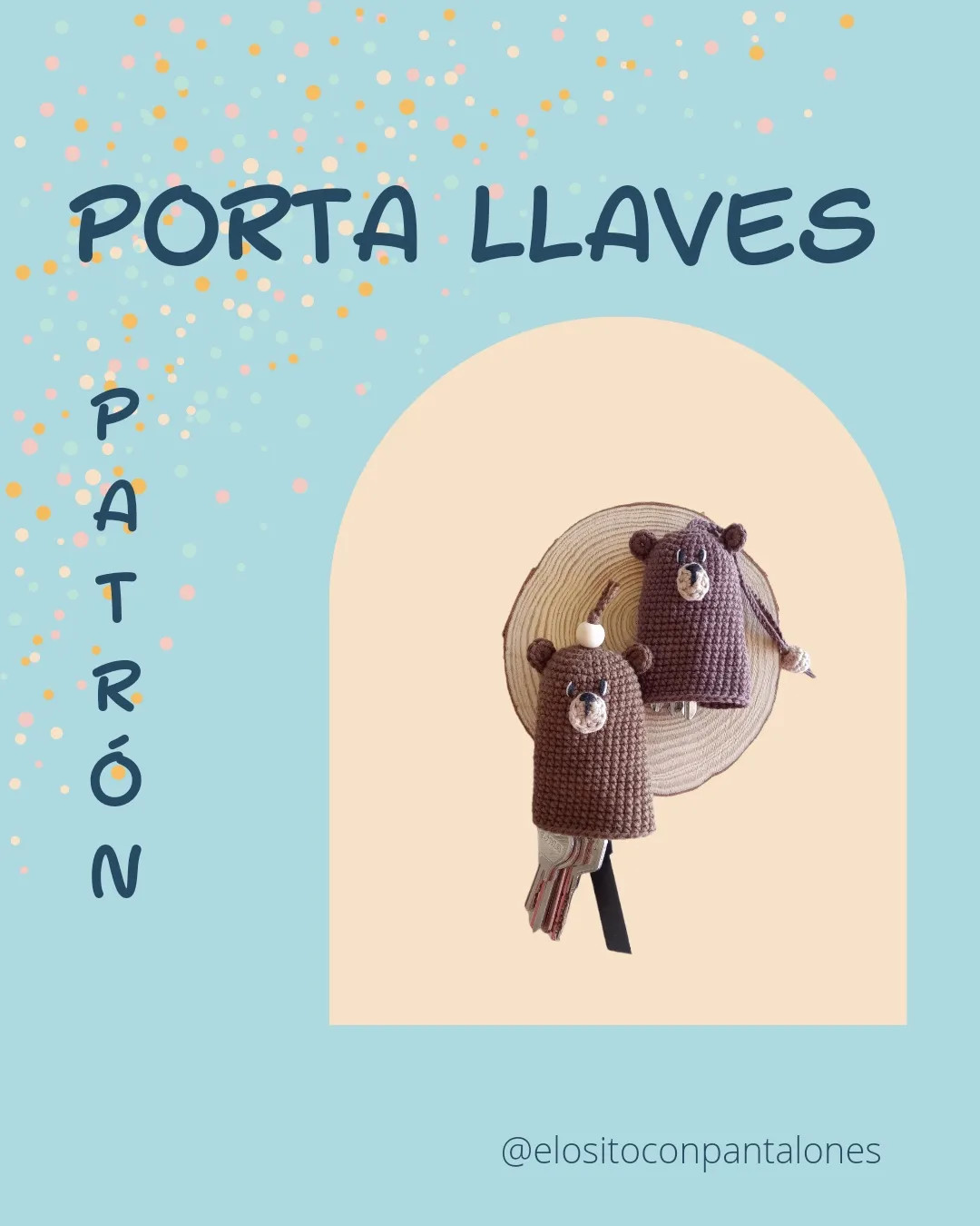 Patrón de Ganchillo para Llavero Osito Marrón Amigurumi