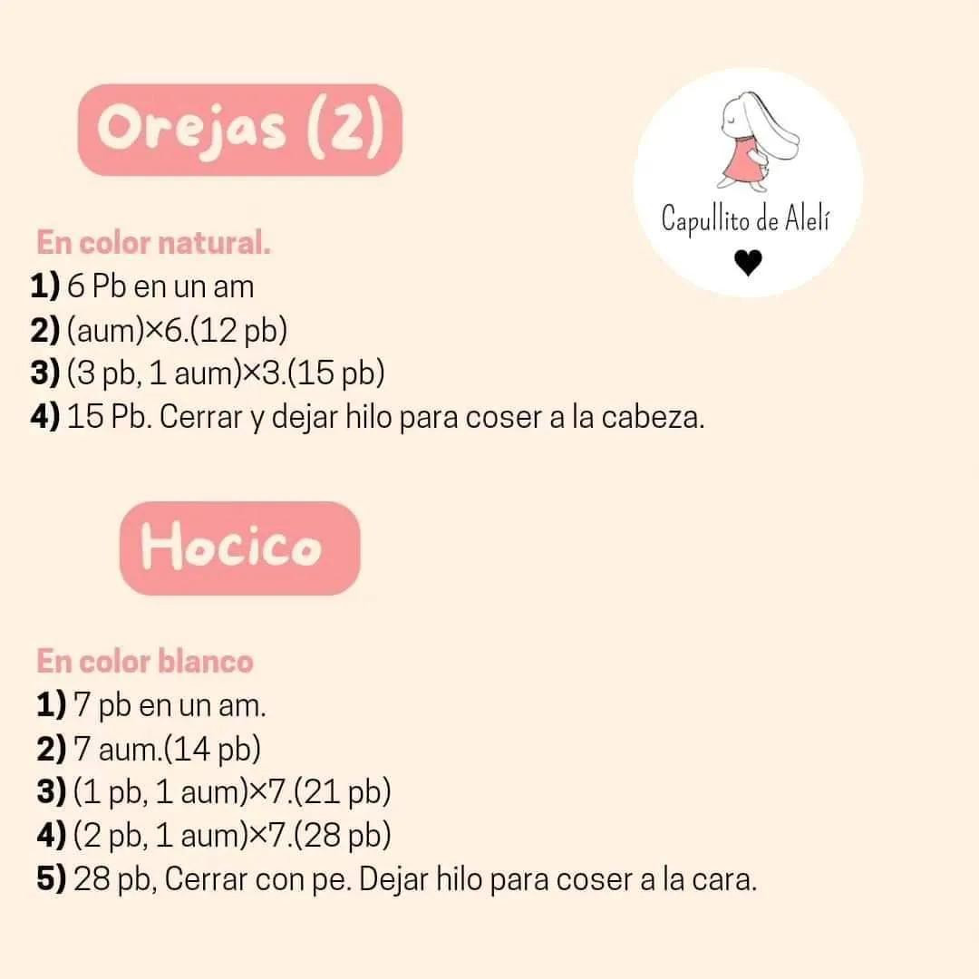 Patrón de ganchillo para oso amigurumi Juana