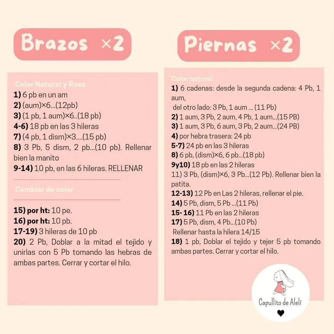 Patrón de ganchillo para oso amigurumi Juana