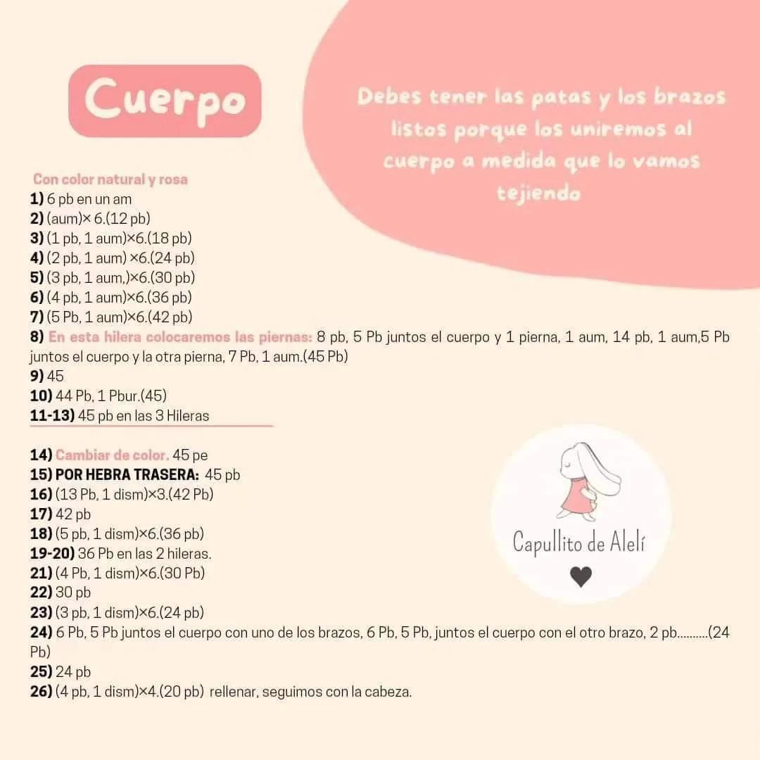 Patrón de ganchillo para oso amigurumi Juana