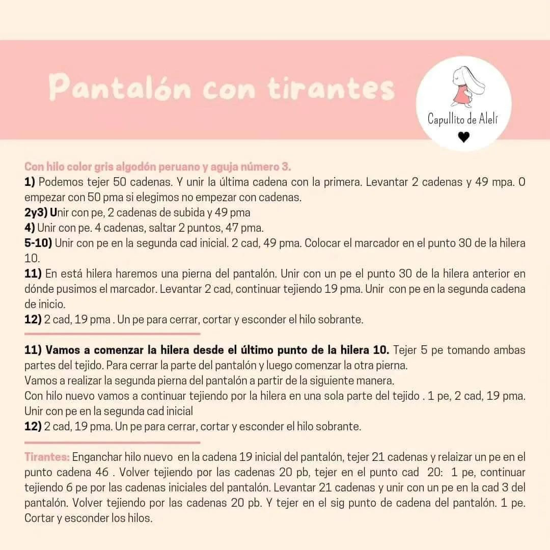 Patrón de ganchillo para oso amigurumi Juana