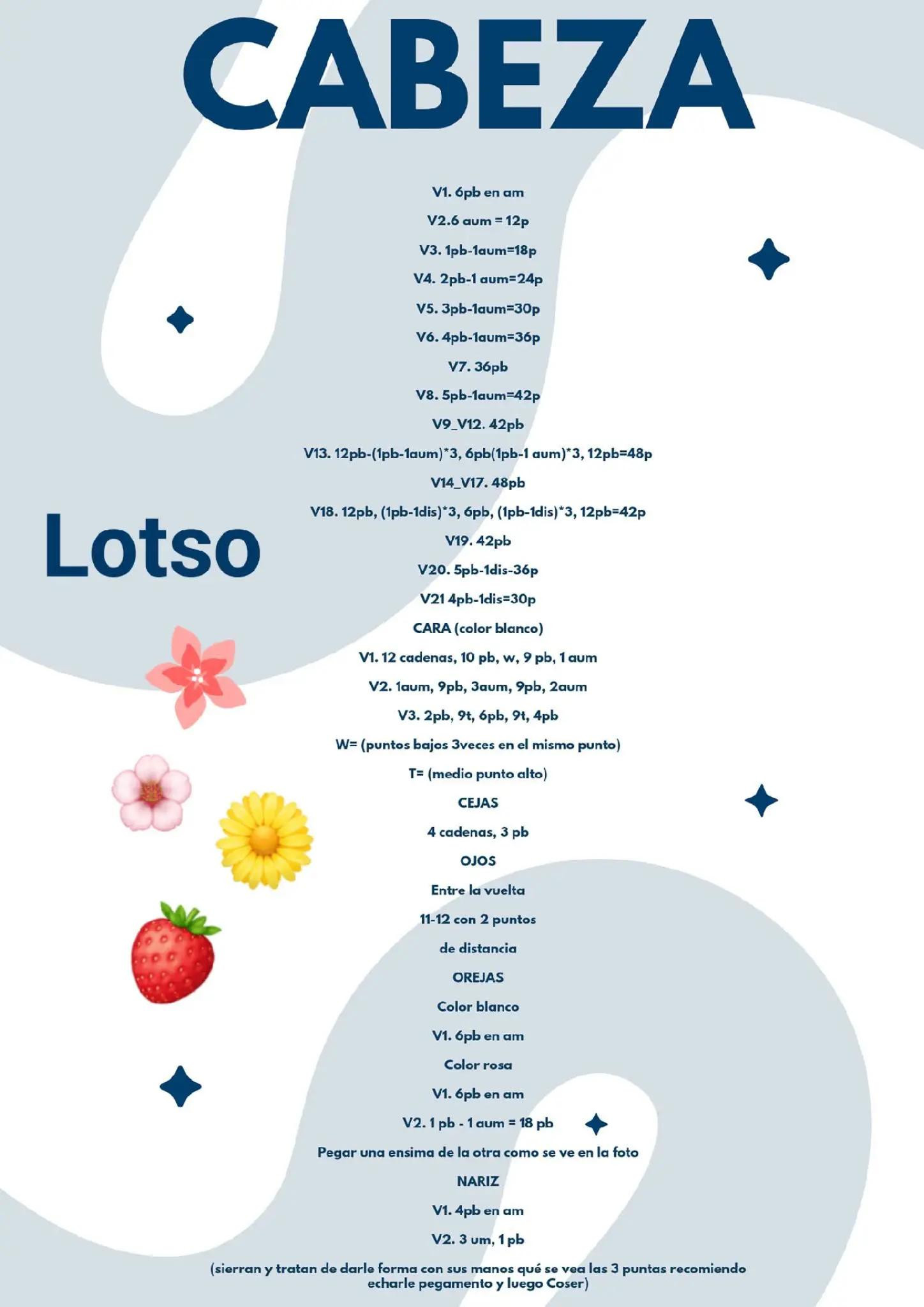 Patrón de ganchillo para oso Lotso