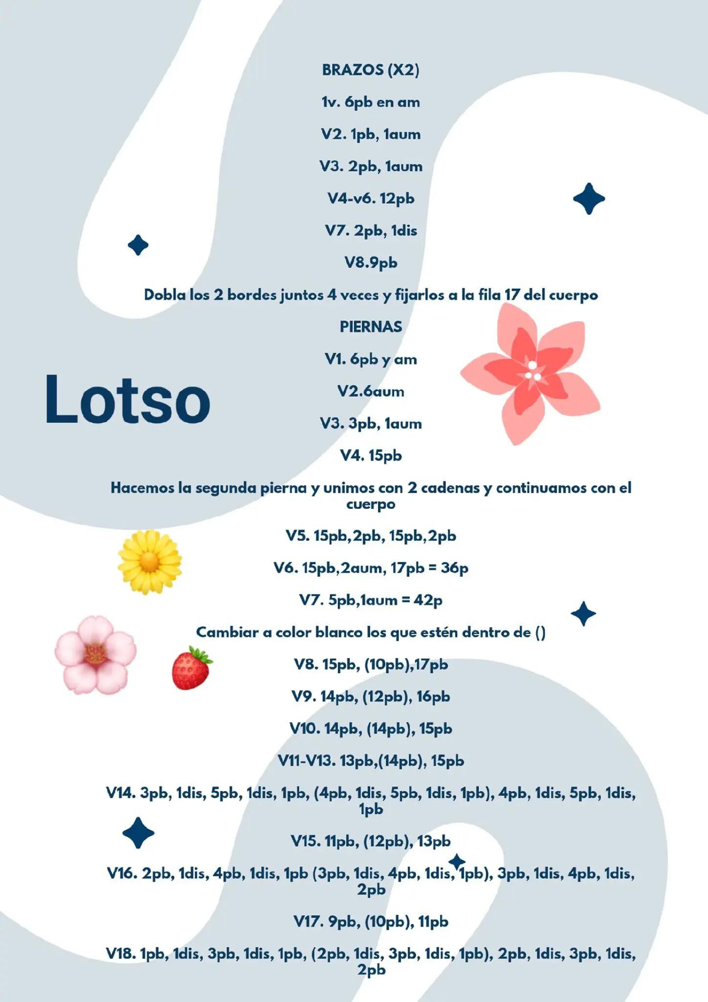 Patrón de ganchillo para oso Lotso