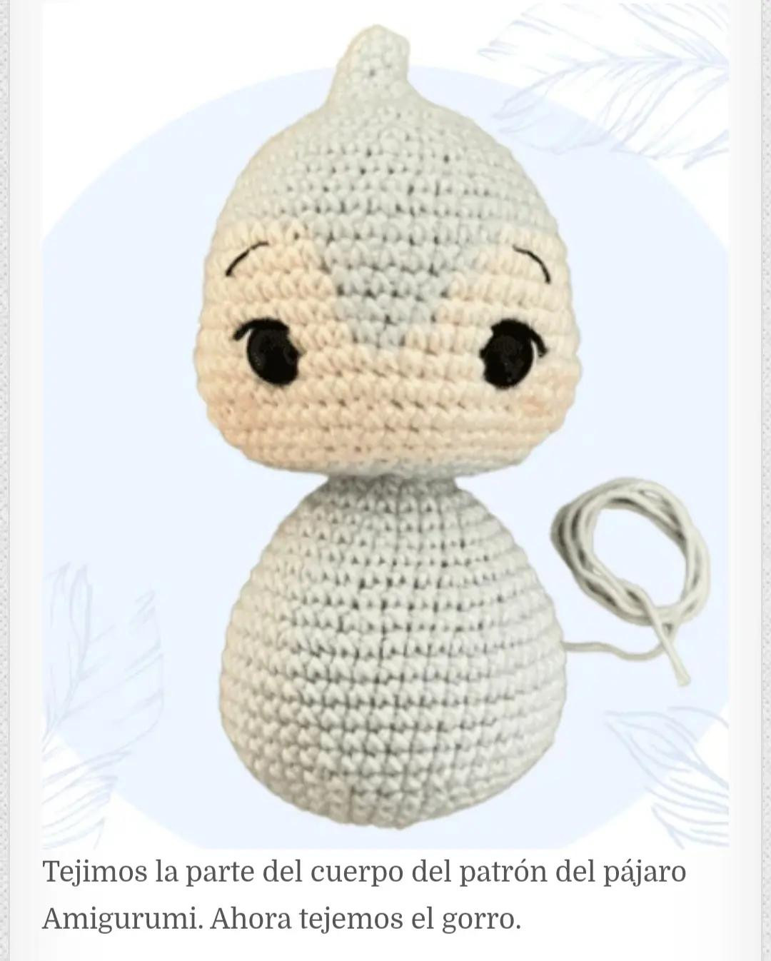 Patrón de Ganchillo para Pájaro Amigurumi con Bufanda y Gorro