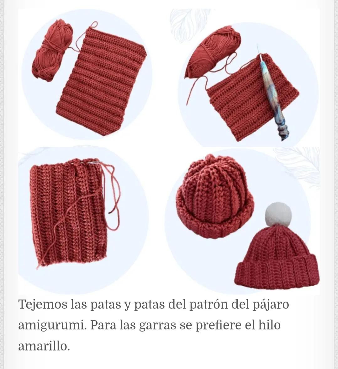 Patrón de Ganchillo para Pájaro Amigurumi con Bufanda y Gorro