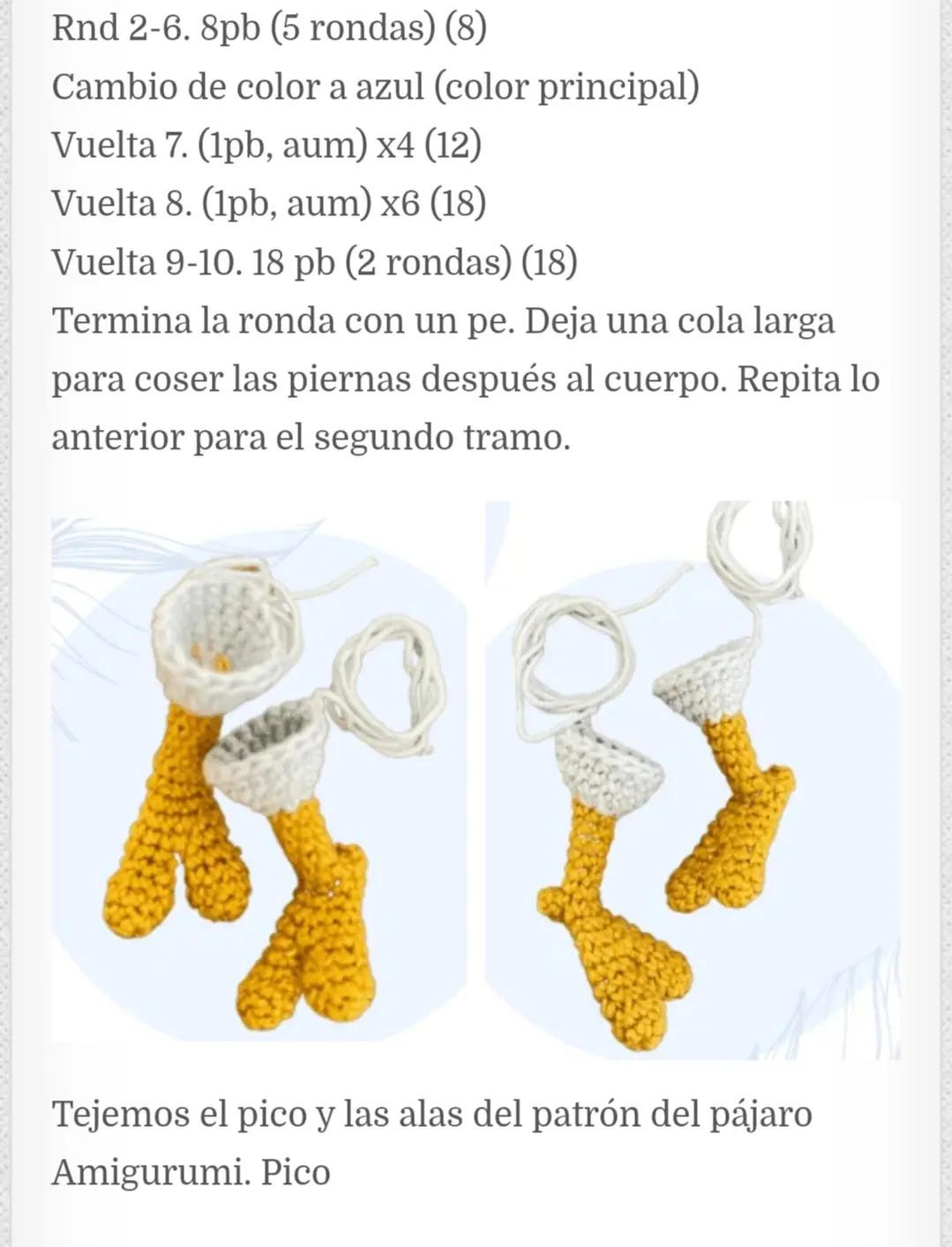 Patrón de Ganchillo para Pájaro Amigurumi con Bufanda y Gorro