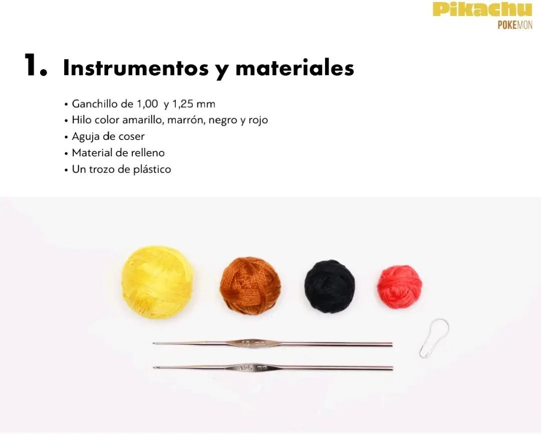 Patrón de ganchillo para Pikachu amarillo de Pokémon