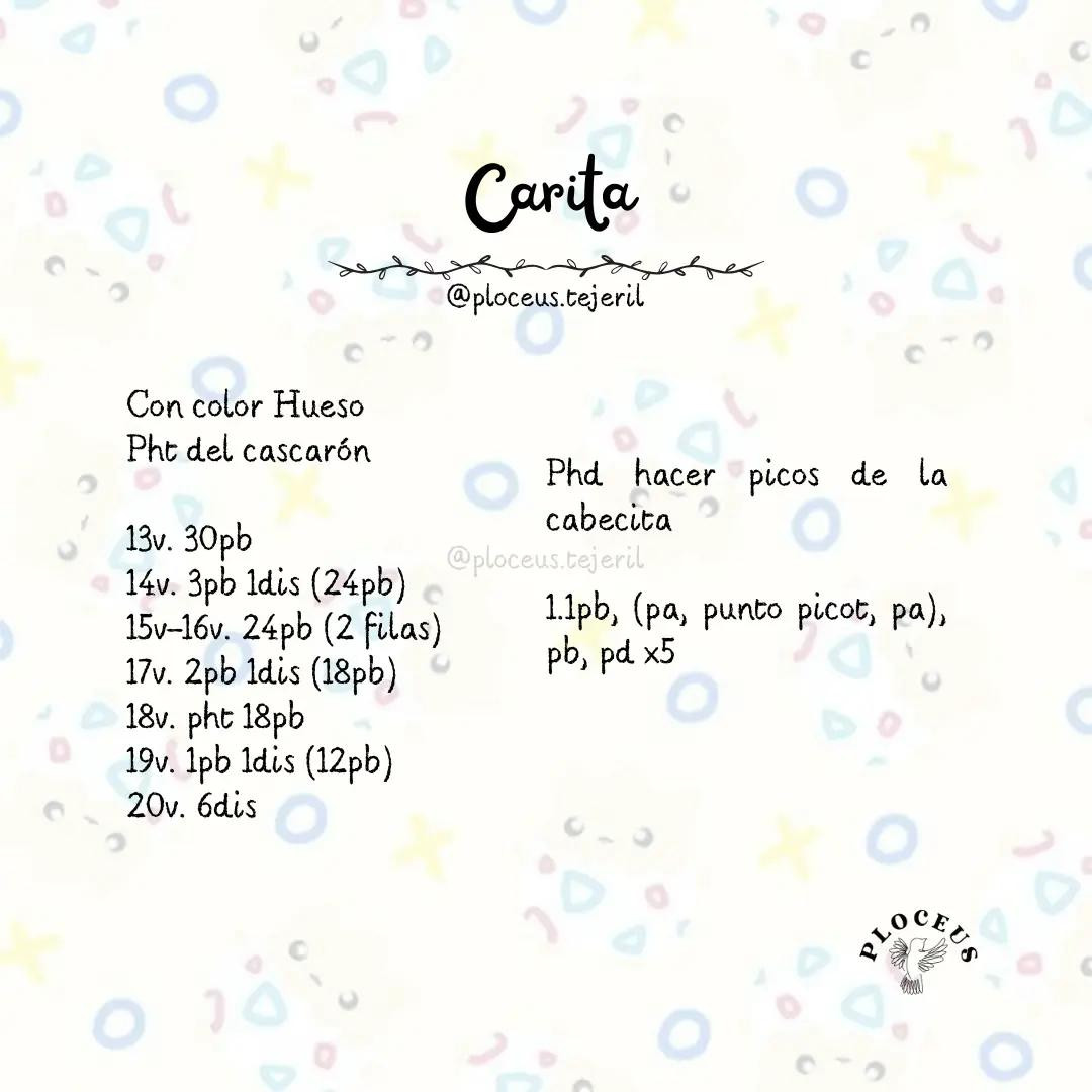 Patrón de Ganchillo Togepi Pokémon Amigurumi