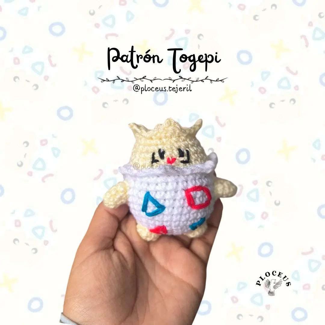 Patrón de Ganchillo Togepi Pokémon Amigurumi
