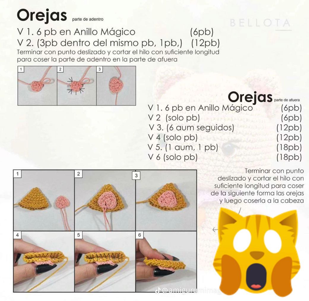Patrón de Gato Amigurumi en Crochet: Tutorial Paso a Paso
