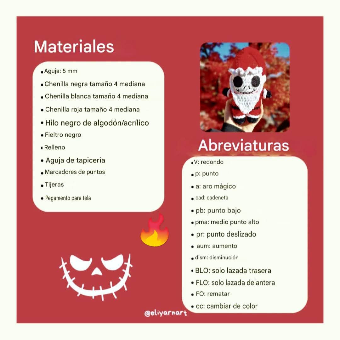 Patrón de Jack Skellington Navideño en Crochet