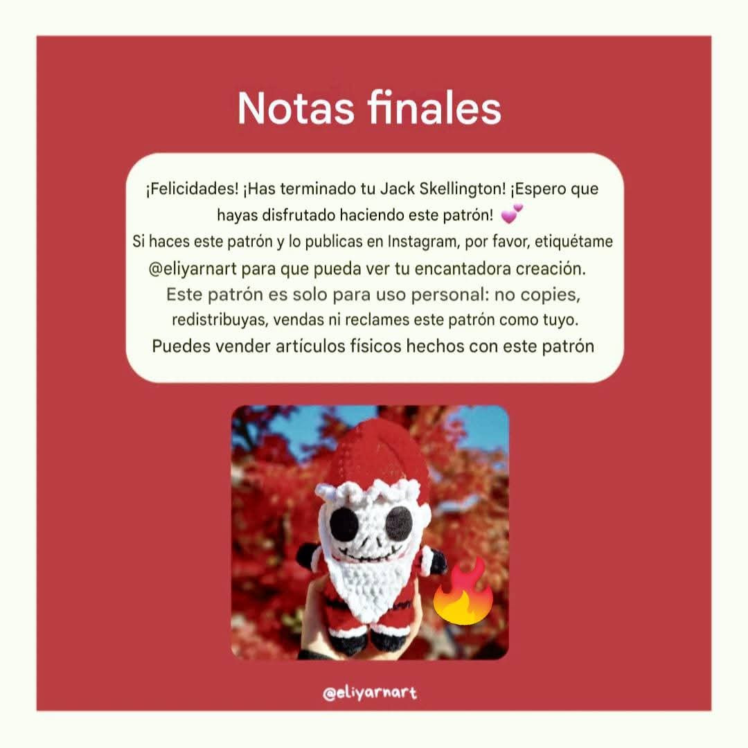 Patrón de Jack Skellington Navideño en Crochet