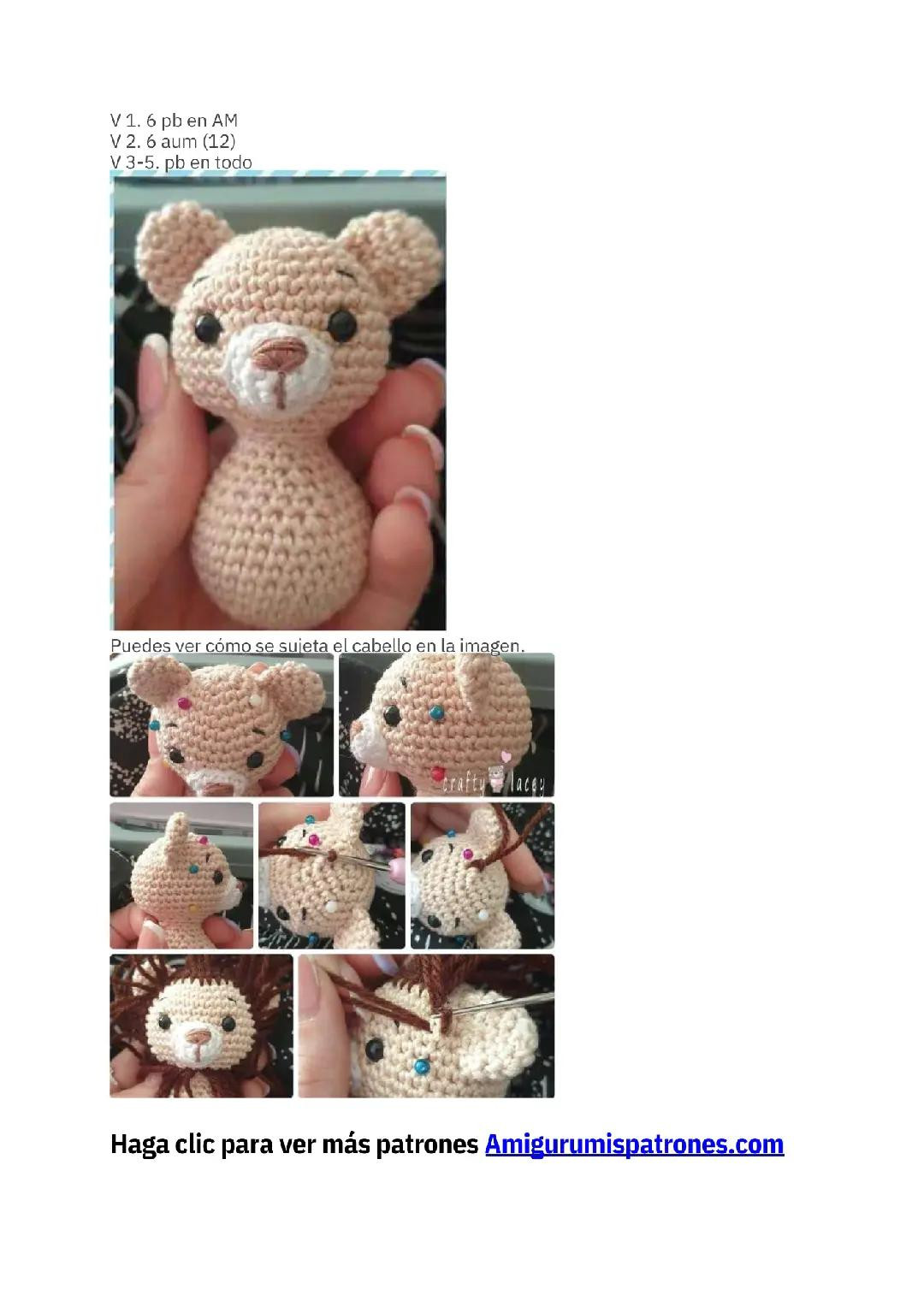 Patrón de León Amigurumi Llavero PDF Gratis