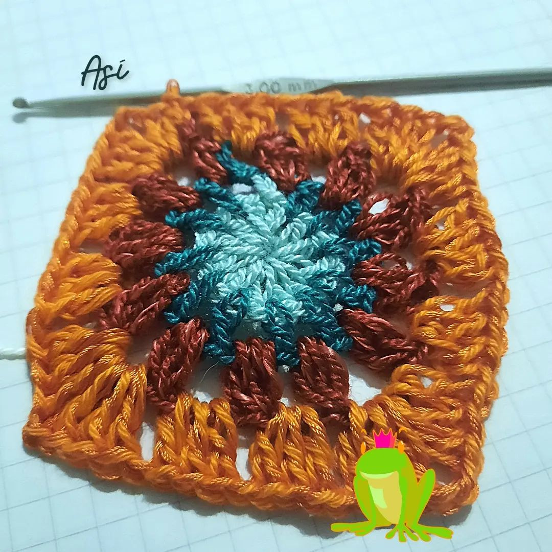 Patrón de Manta Granny Square con Chart y Tutorial Paso a Paso