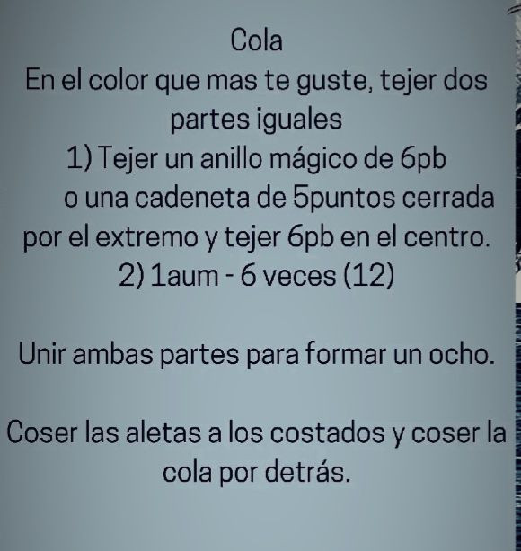 Patrón de Mini Ballena Amigurumi Crochet