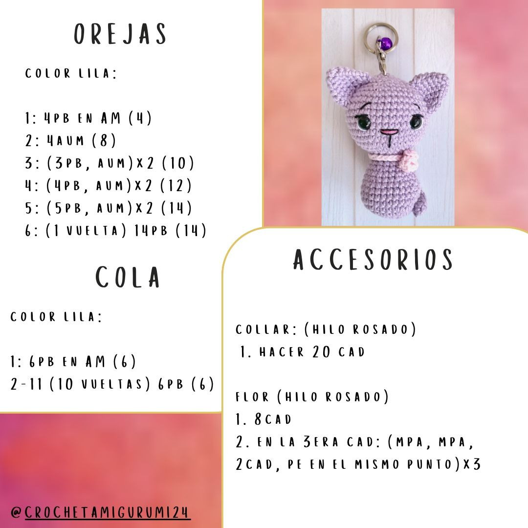 Patrón de Móc Len: Chìa Khóa Hình Con Mèo Nhỏ Màu Tím