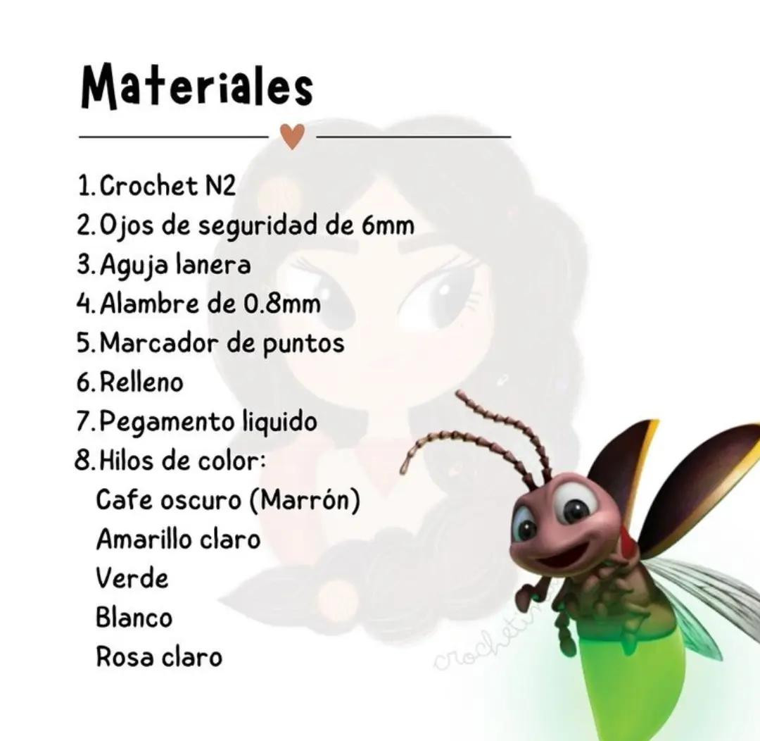 Patrón de Moteado Amigurumi Blaze, el escarabajo de Tinkerbell