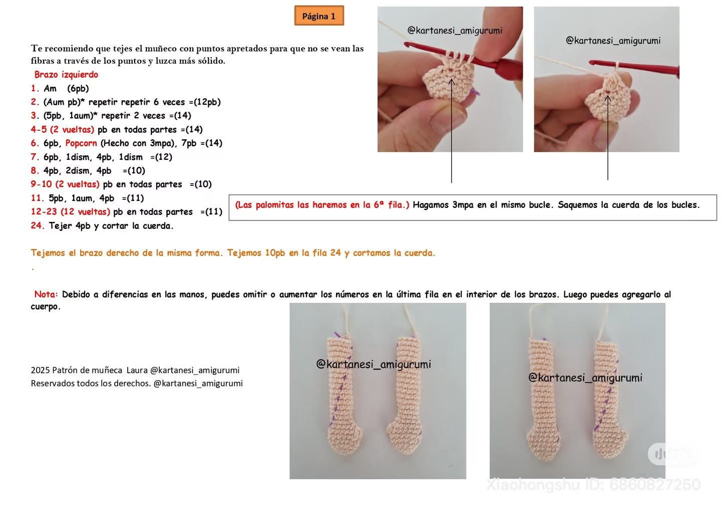 Patrón de muñeca Laura: Búp bê móc len công chúa biển