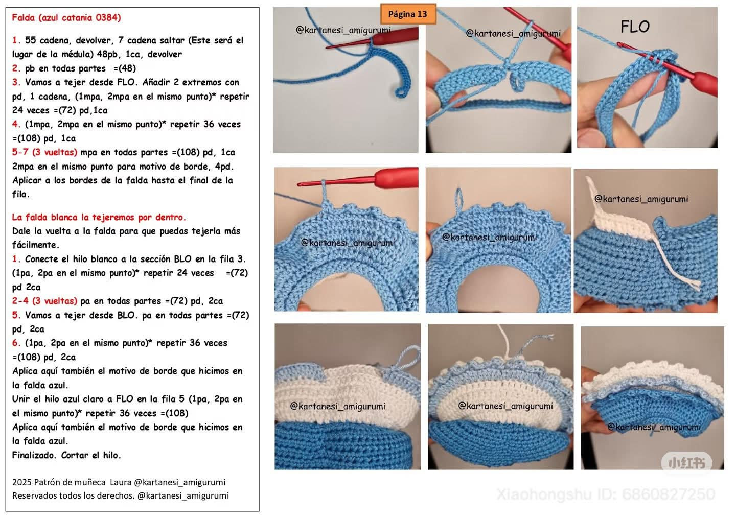 Patrón de muñeca Laura: Búp bê móc len công chúa biển