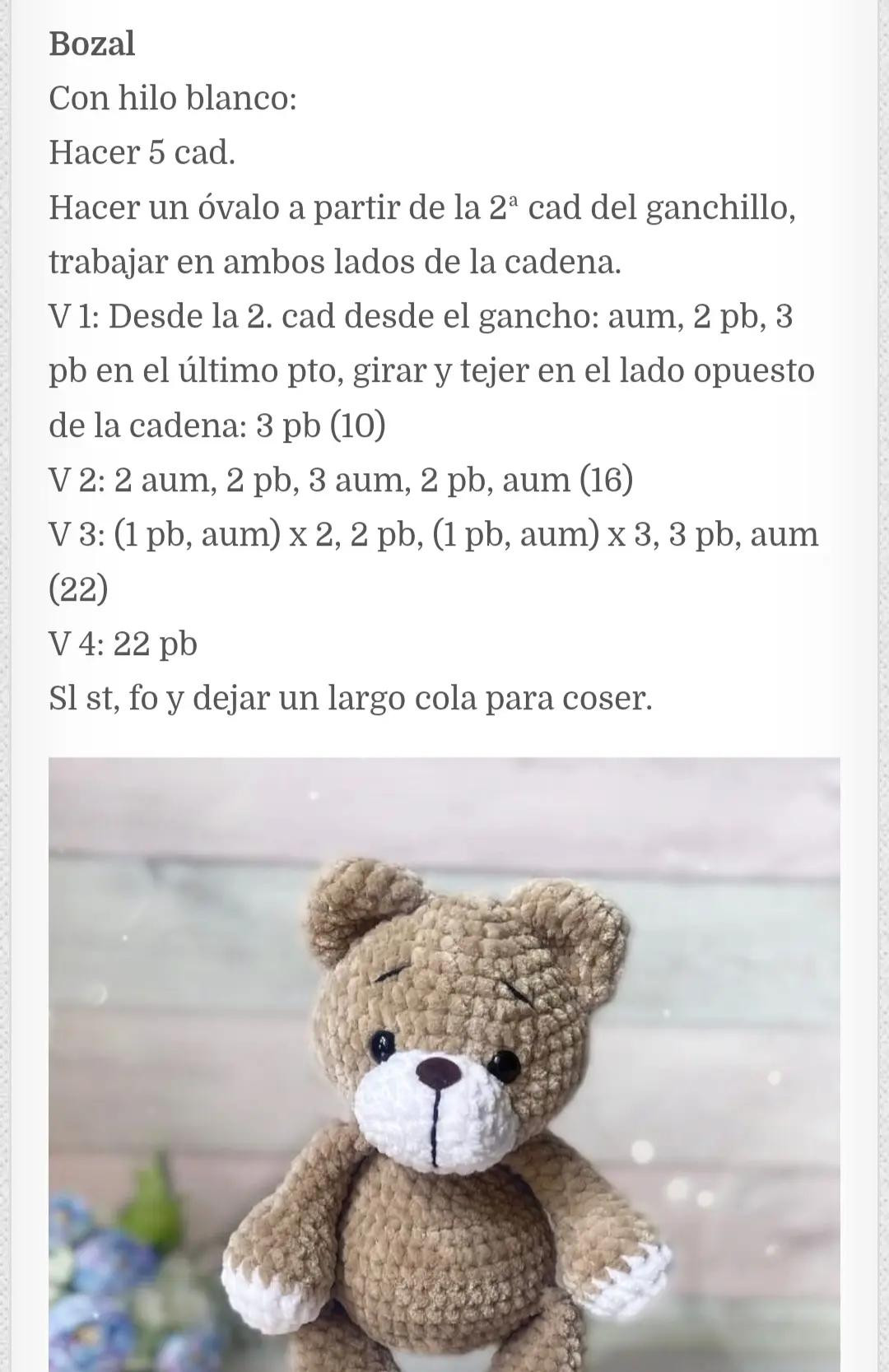 Patrón de osito de peluche Amigurumi gratis con hilo Himalaya Dolphin Baby y YarnArt Jeans