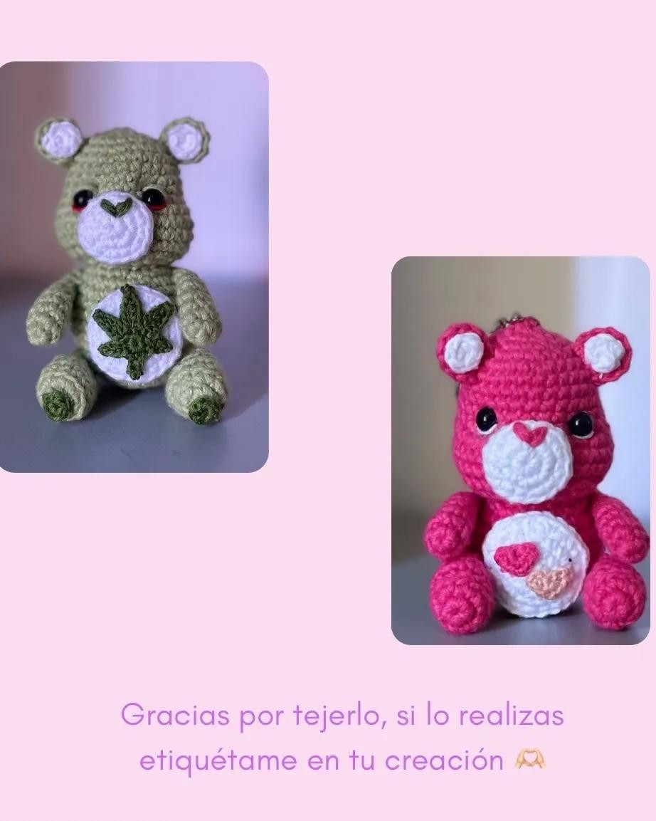 Patrón de osito fucsia amigurumi