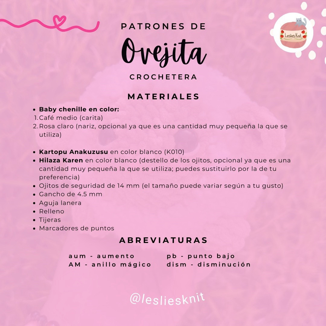 Patrón de Ovejita Crochetera con Baby Chenille y Anakuzusu