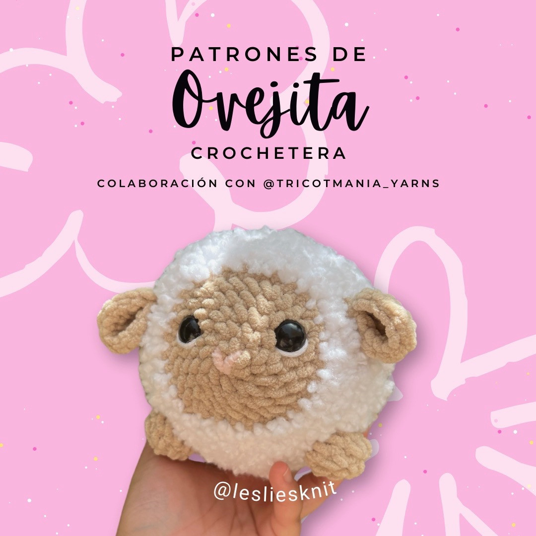 Patrón de Ovejita Crochetera con Baby Chenille y Anakuzusu