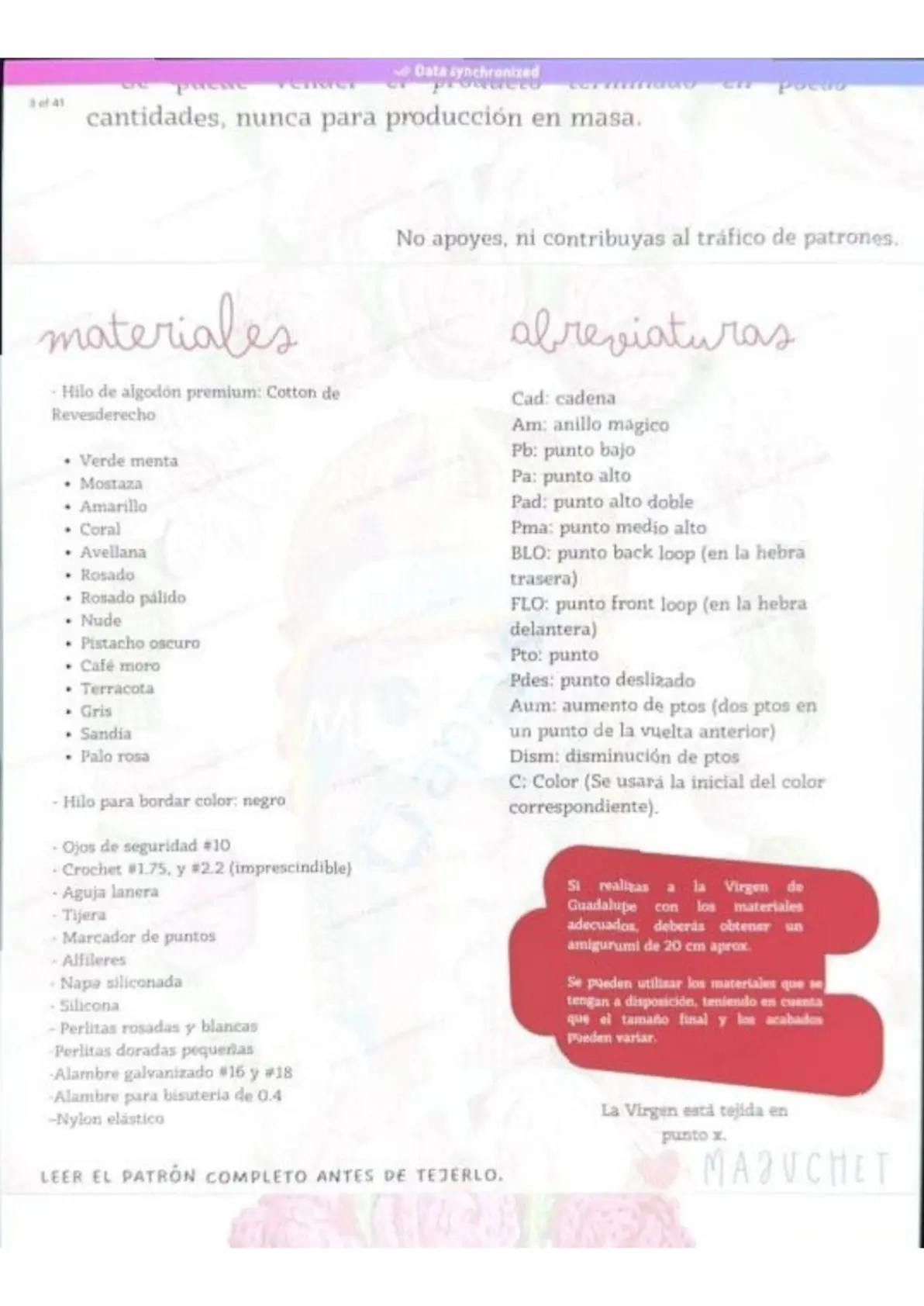 Patrón de pago: Amigurumi Virgen de Guadalupe con rosas