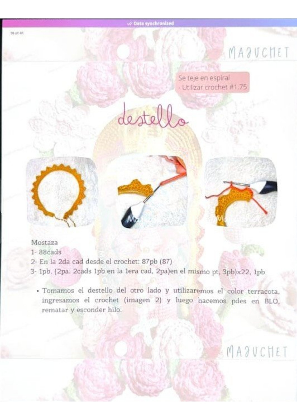 Patrón de pago: Amigurumi Virgen de Guadalupe con rosas