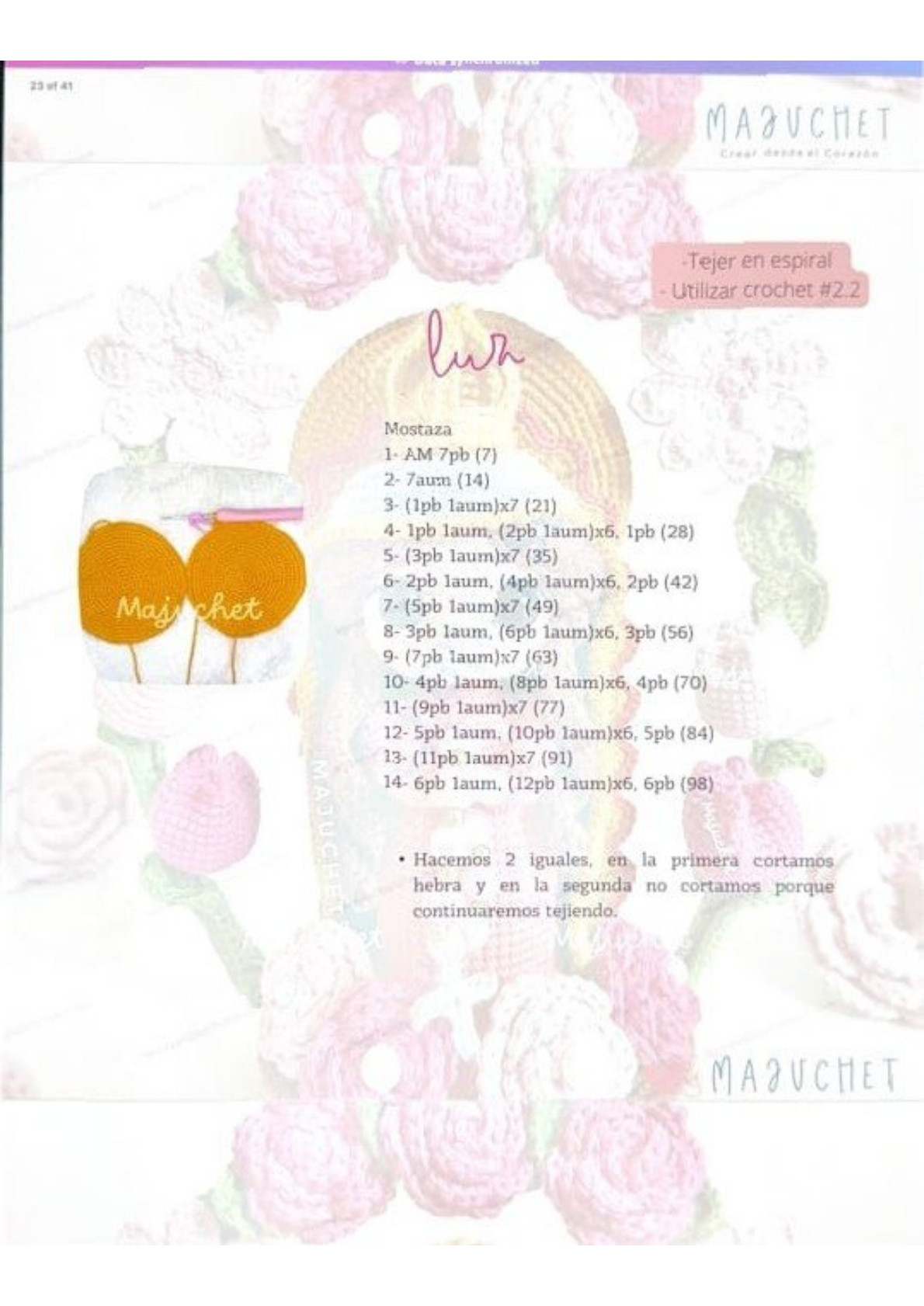 Patrón de pago: Amigurumi Virgen de Guadalupe con rosas