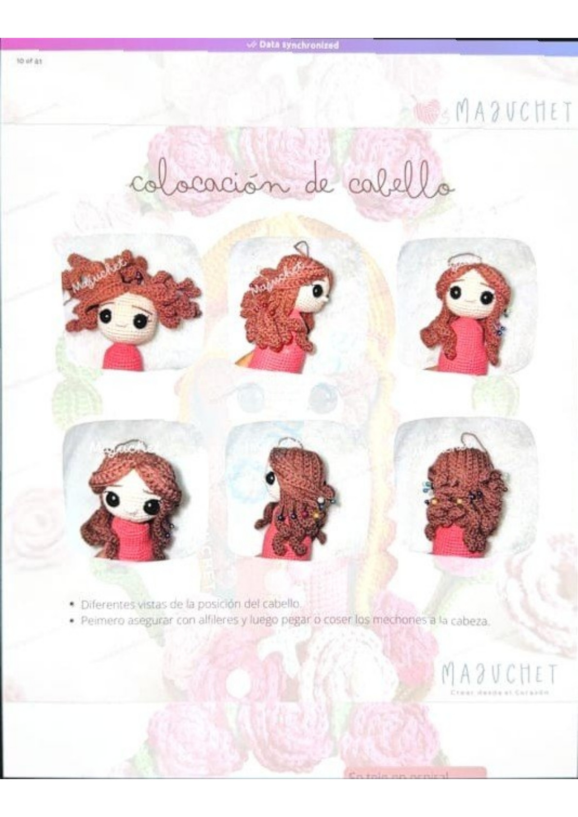 Patrón de pago: Amigurumi Virgen de Guadalupe con rosas