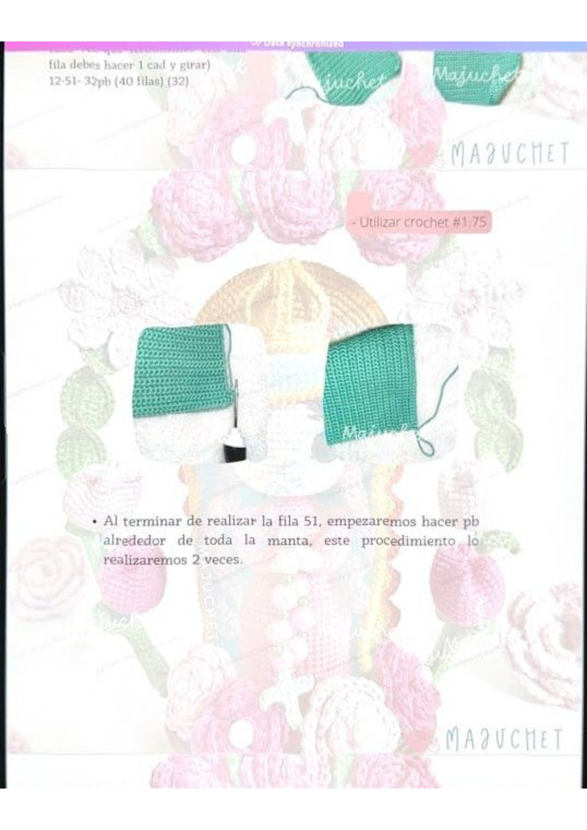 Patrón de pago: Virgen de Guadalupe amigurumi con rosas