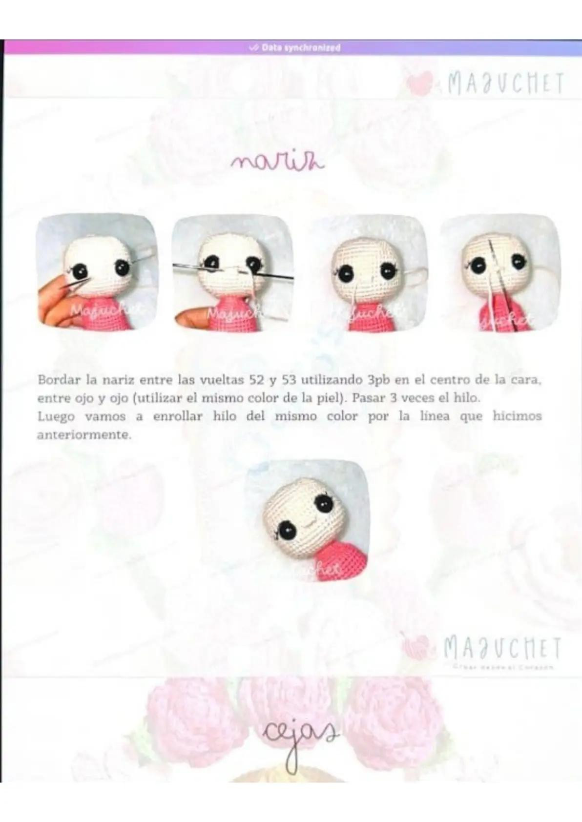 Patrón de pago: Virgen de Guadalupe amigurumi con rosas