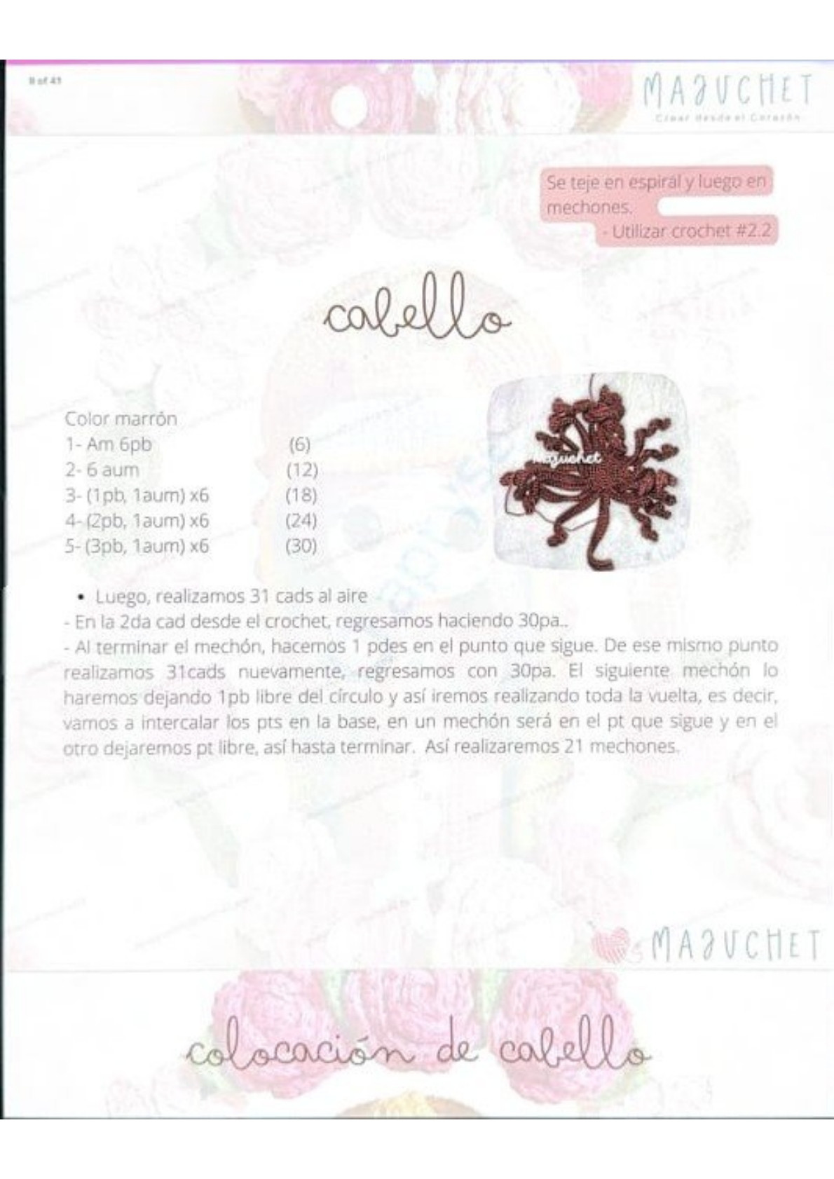 Patrón de pago: Virgen de Guadalupe amigurumi con rosas