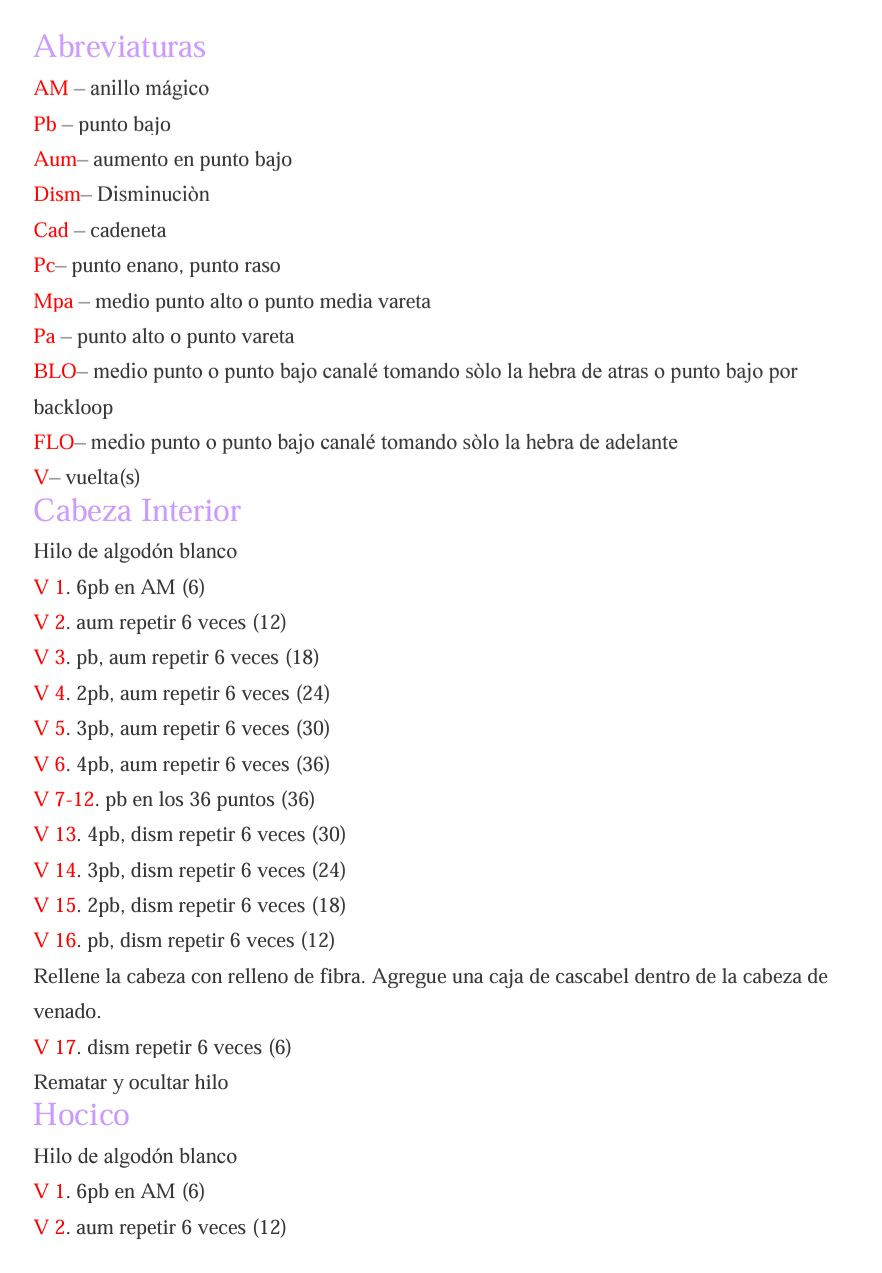 Patrón de Sonajero de Ciervo Amigurumi PDF