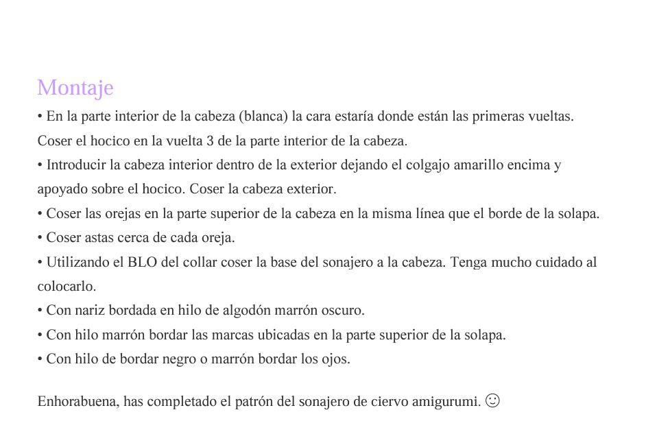 Patrón de Sonajero de Ciervo Amigurumi PDF