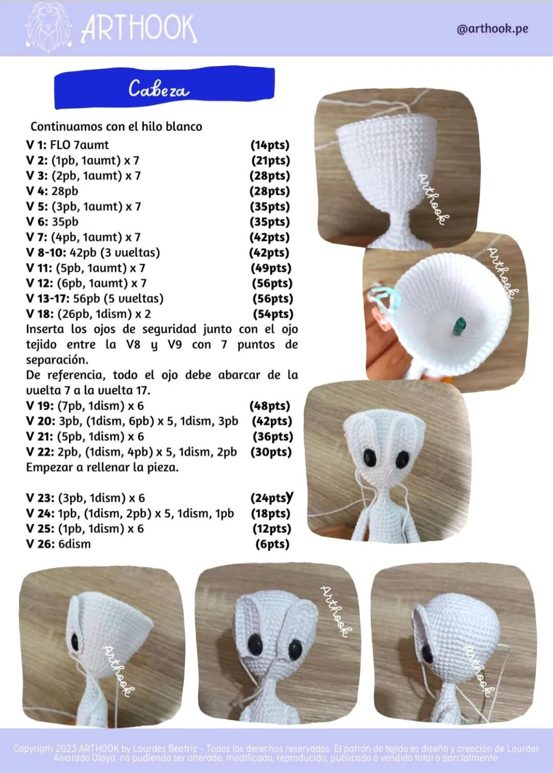 Patrón de tejido a crochet para Pato Donald (Donald Duck) - Parte 1: Brazos, Patas y Cuerpo