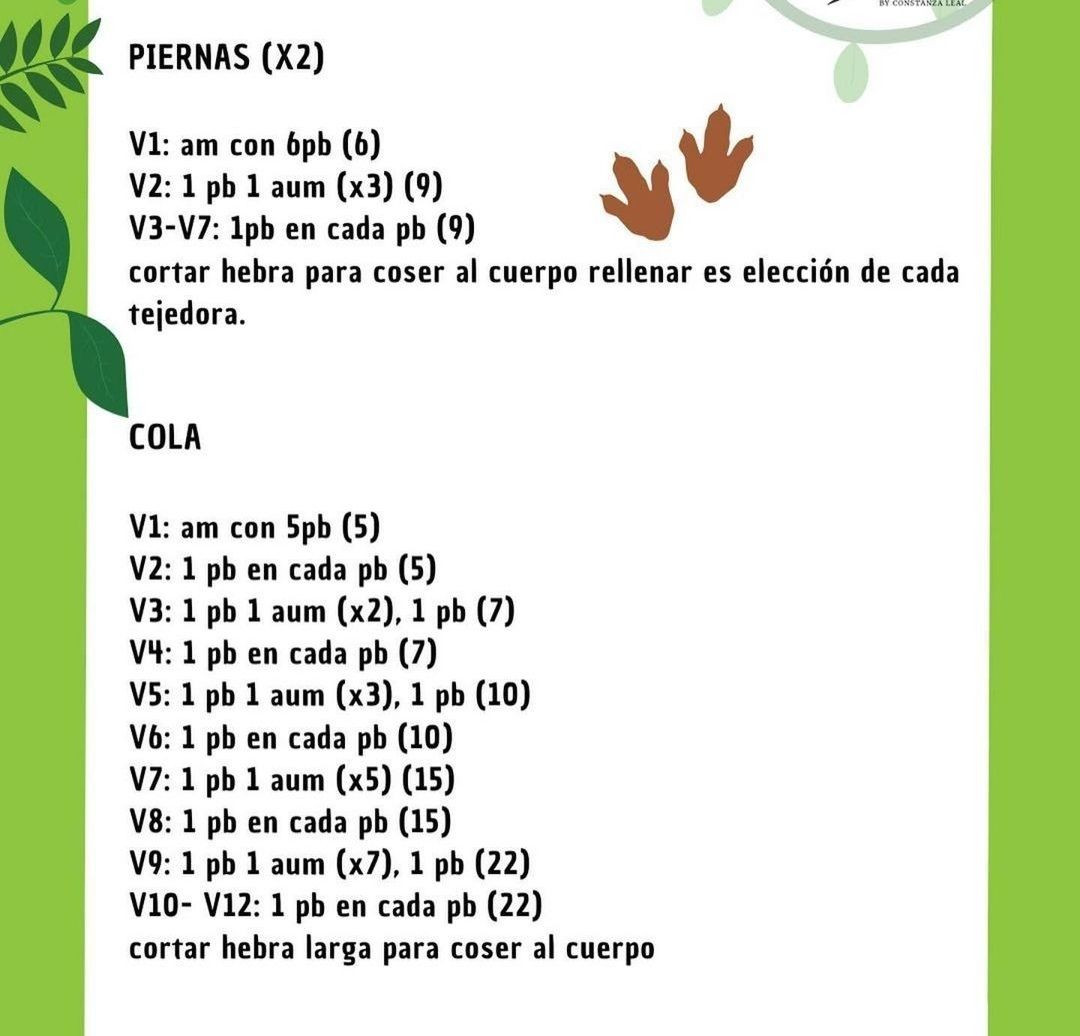 Patrón Dino Amor: Guía paso a paso para crochet amigurumi