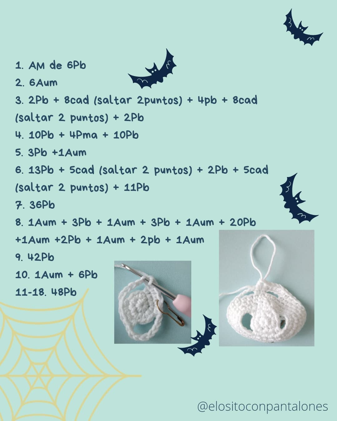 Patrón Disfraz Fantasma para Osito Marrón - Tutorial Paso a Paso Halloween