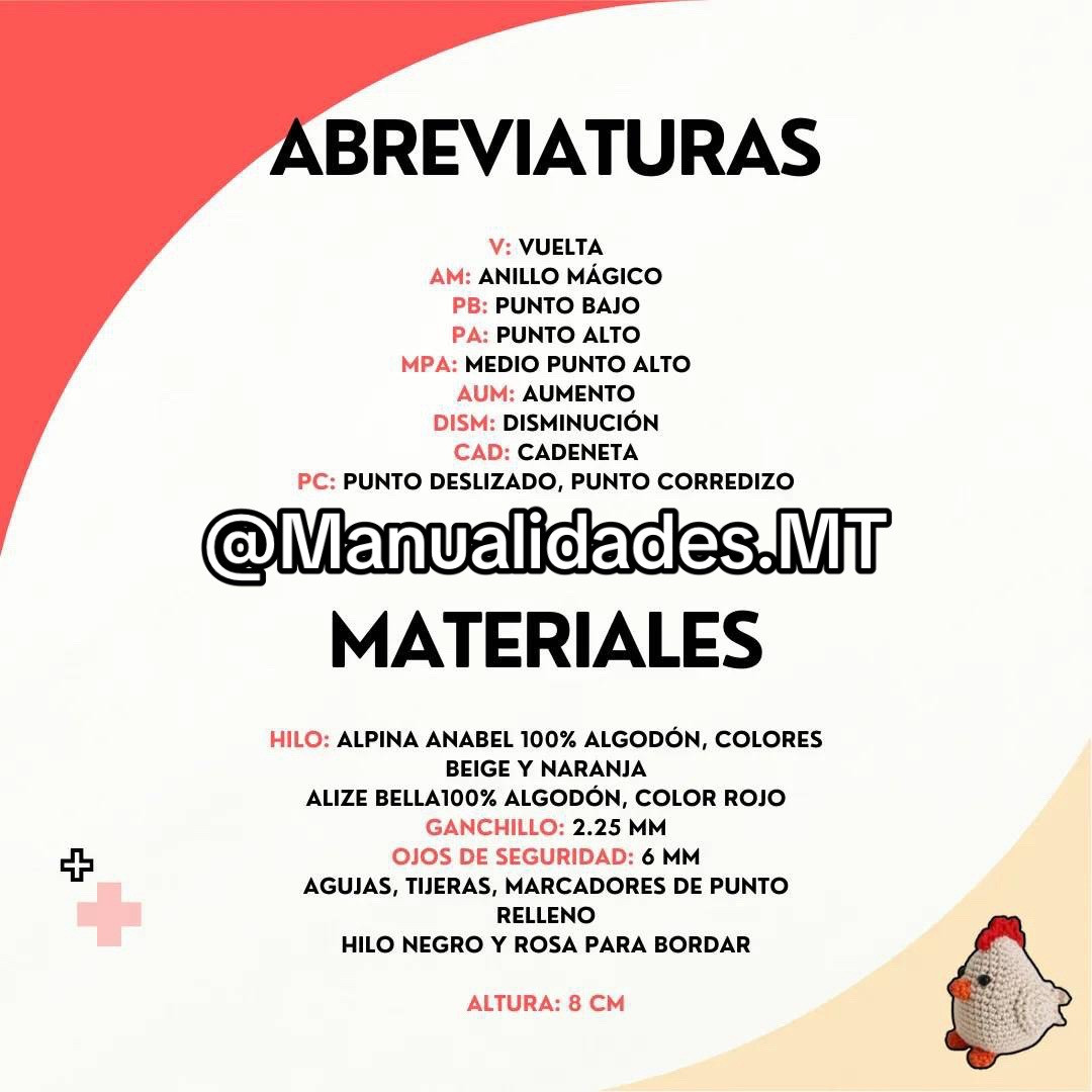 Patrón Gallina Amigurumi Gratis - Tejido a Crochet