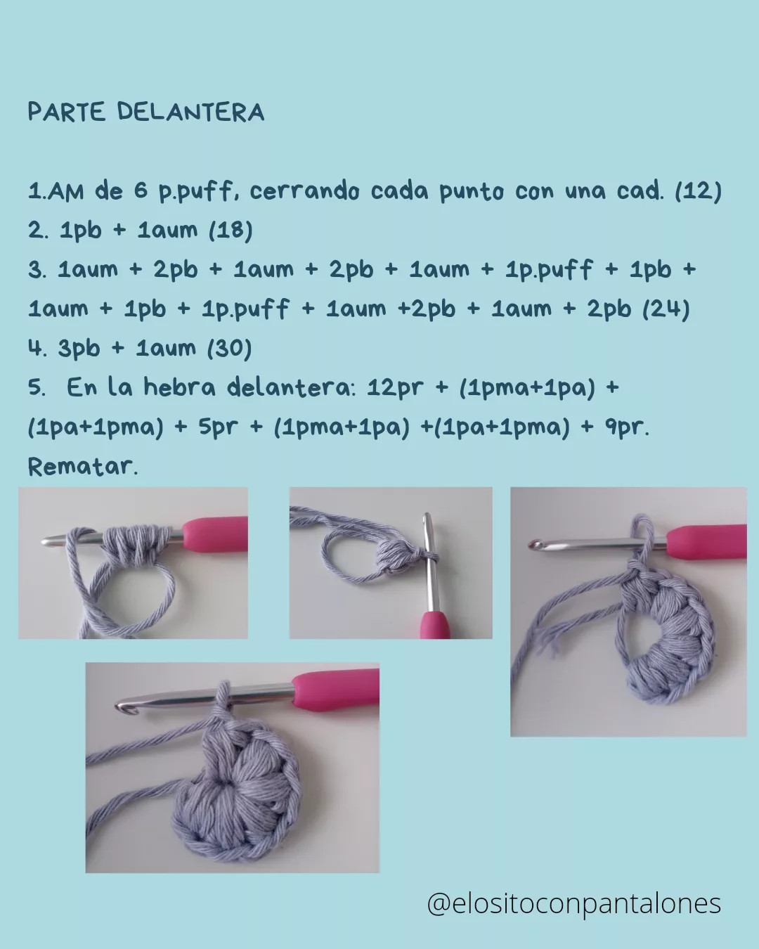 Patrón Ganchillo: Discos Desmaquillantes con forma de gato en colores pastel, tutorial paso a paso