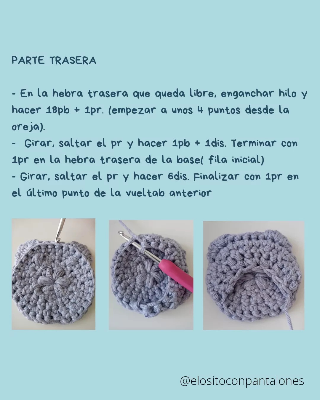 Patrón Ganchillo: Discos Desmaquillantes con forma de gato en colores pastel, tutorial paso a paso