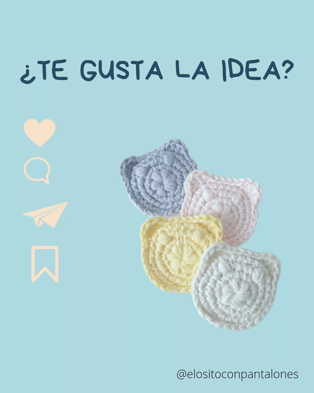 Patrón Ganchillo: Discos Desmaquillantes con forma de gato en colores pastel, tutorial paso a paso