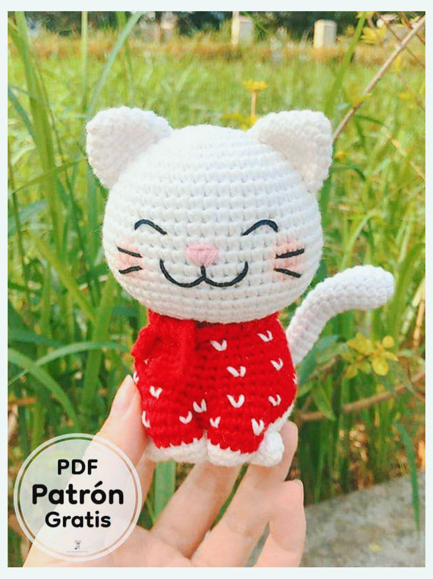 Patrón Gato Amigurumi Navidad: Tutorial Paso a Paso