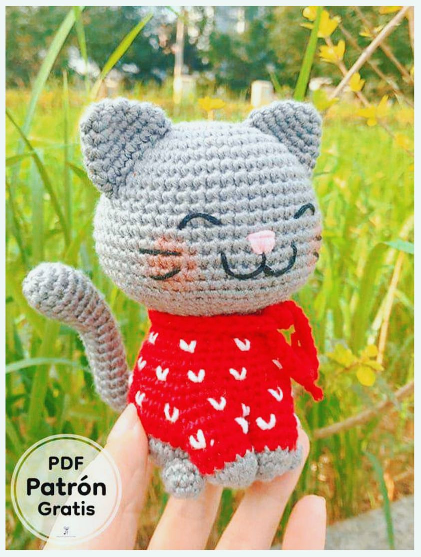 Patrón Gato Amigurumi Navidad: Tutorial Paso a Paso