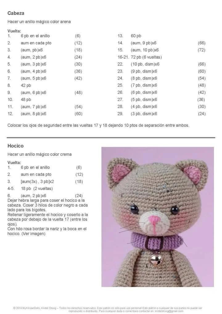 Patrón Gato Mía: Tutorial Completo Amigurumi