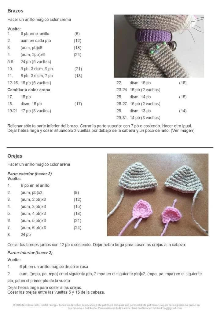 Patrón Gato Mía: Tutorial Completo Amigurumi