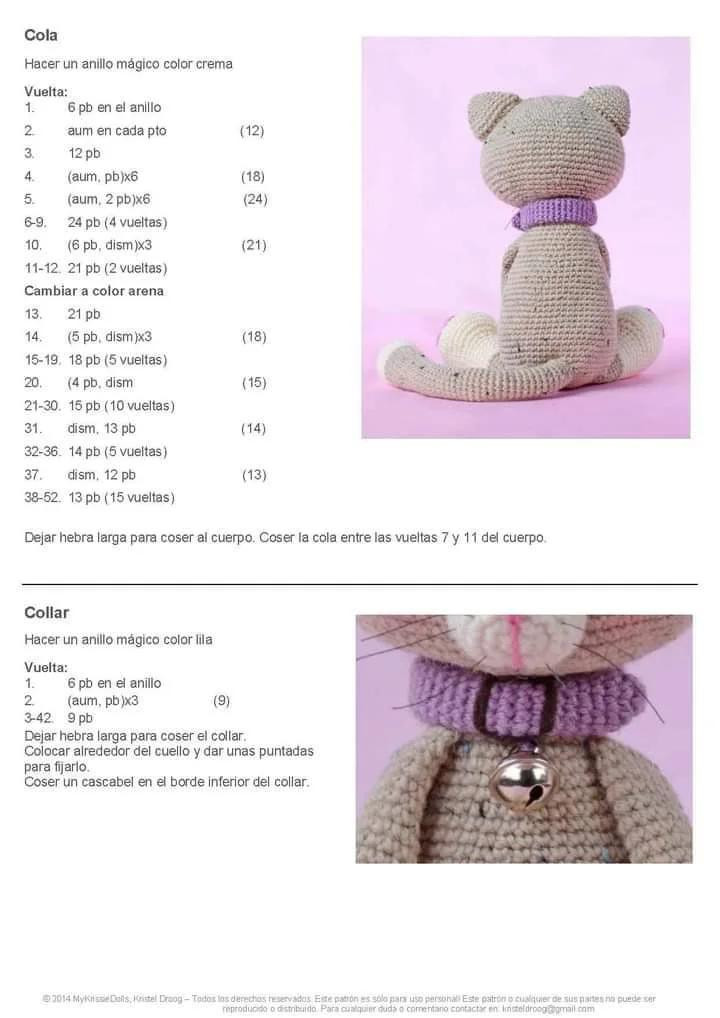 Patrón Gato Mía: Tutorial Completo Amigurumi